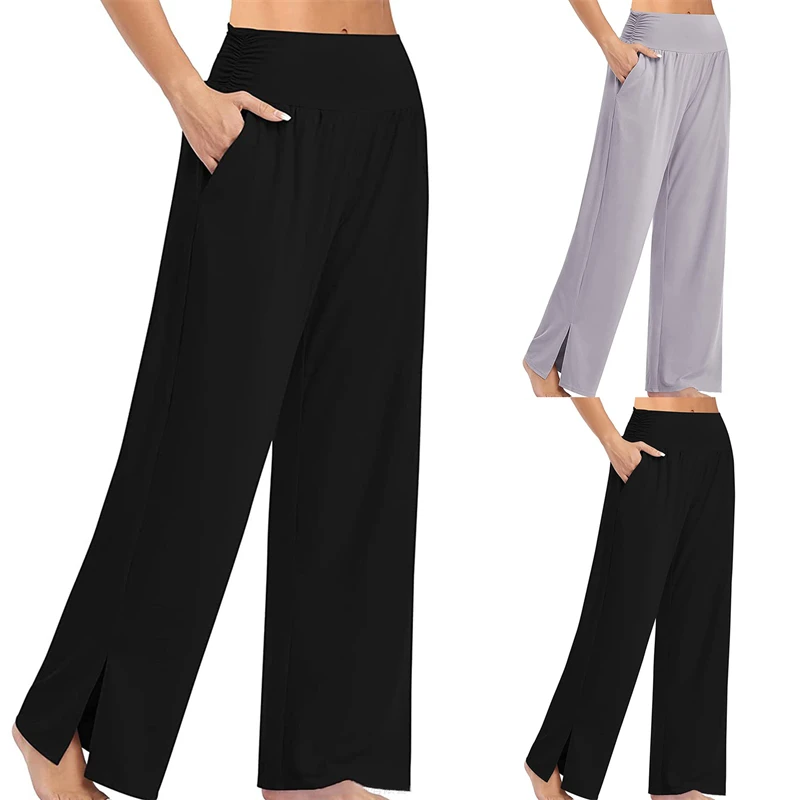 Women's Wide Leg Trousers Solid Color Casual Comfortable Loose Yoga Dance Lady Fashion Pants Long Straight Sweatpants Summer New
Women's Wide Leg Trousers Solid Color Casual Comfortable Loose Yoga Dance Lady Fashion Pants Long Straight Sweatpants Summer New