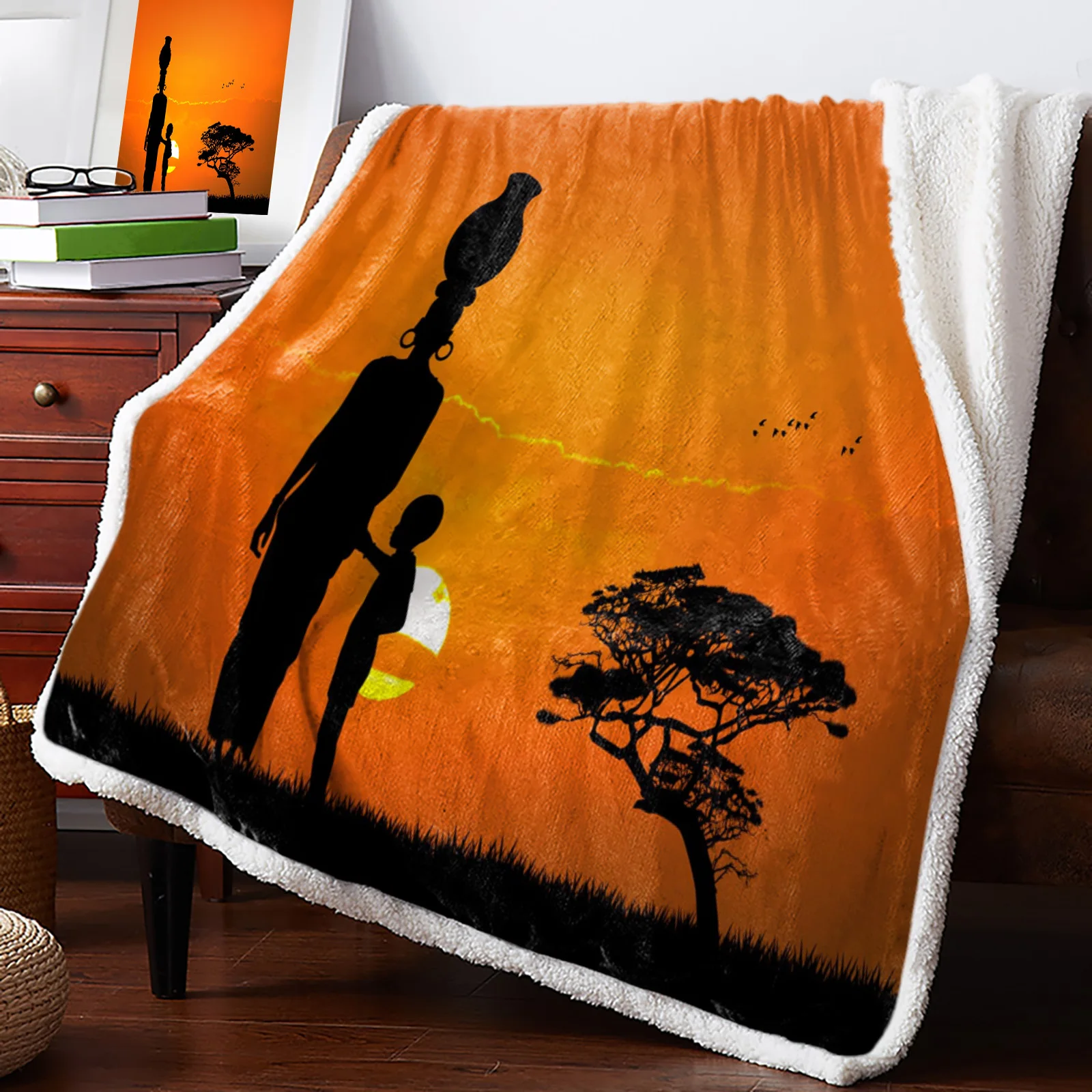 Sunset African Woman Child Silhouettes Blanket for Beds Sofa Fleece Throw Blanket Winter Bedclothes Bedspread Cashmere Blanket 
Sunset African Woman Child Silhouettes Blanket for Beds Sofa Fleece Throw Blanket Winter Bedclothes Bedspread Cashmere Blanket