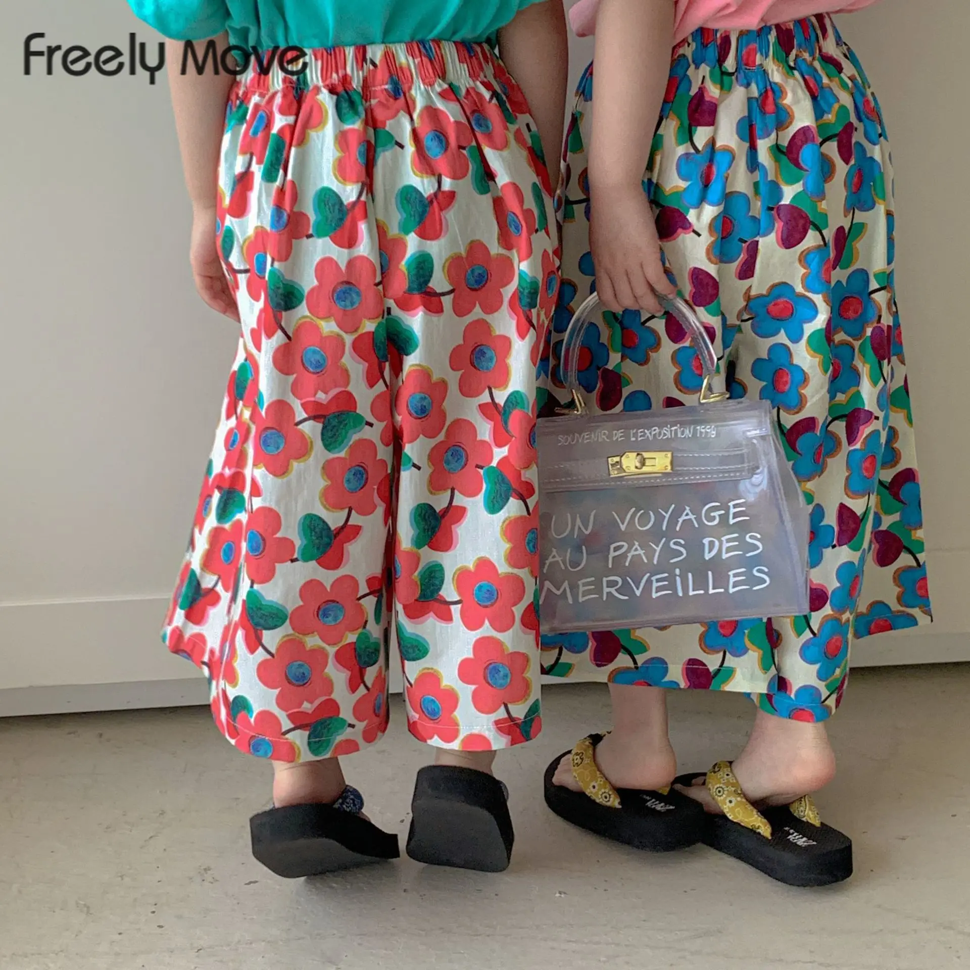 Freely Move 2022 Summer Girls Pants Teen Girls Clothing Floral Print Fashion Mosquito Pants Girls Korean Casual Pants 
Freely Move 2022 Summer Girls Pants Teen Girls Clothing Floral Print Fashion Mosquito Pants Girls Korean Casual Pants