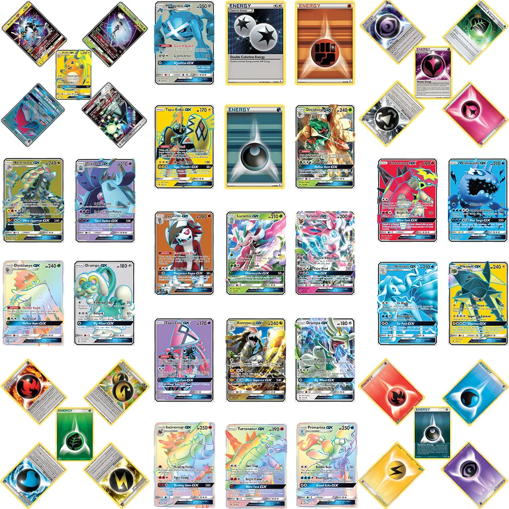 200pcs Children Battle Game 170GX+20ENERGY+10TRAINER Collection Trading Pokemon Cards for Funs Gift Children English Version Toy
200pcs Children Battle Game 170GX+20ENERGY+10TRAINER Collection Trading Pokemon Cards for Funs Gift Children English Version Toy