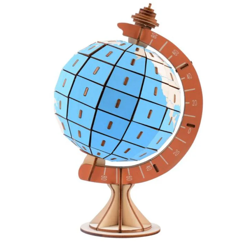 

3D-пазл "Глобус", "сделай сам", деревянная головоломка, вращающийся шар, обучающий реквизит, обучающая игрушка для детей, подарок