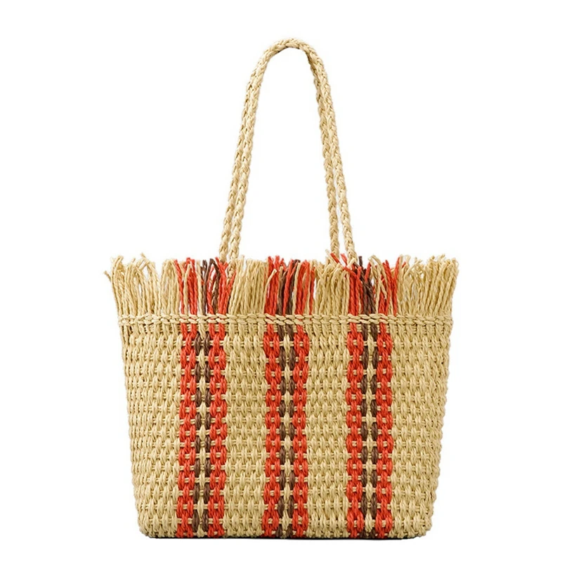 Hand-Woven Large-Capacity Beach Tote Shoulder Bag 2022 Spring And Summer New Products Niche Designer Women Straw Bag 
Hand-Woven Large-Capacity Beach Tote Shoulder Bag 2022 Spring And Summer New Products Niche Designer Women Straw Bag