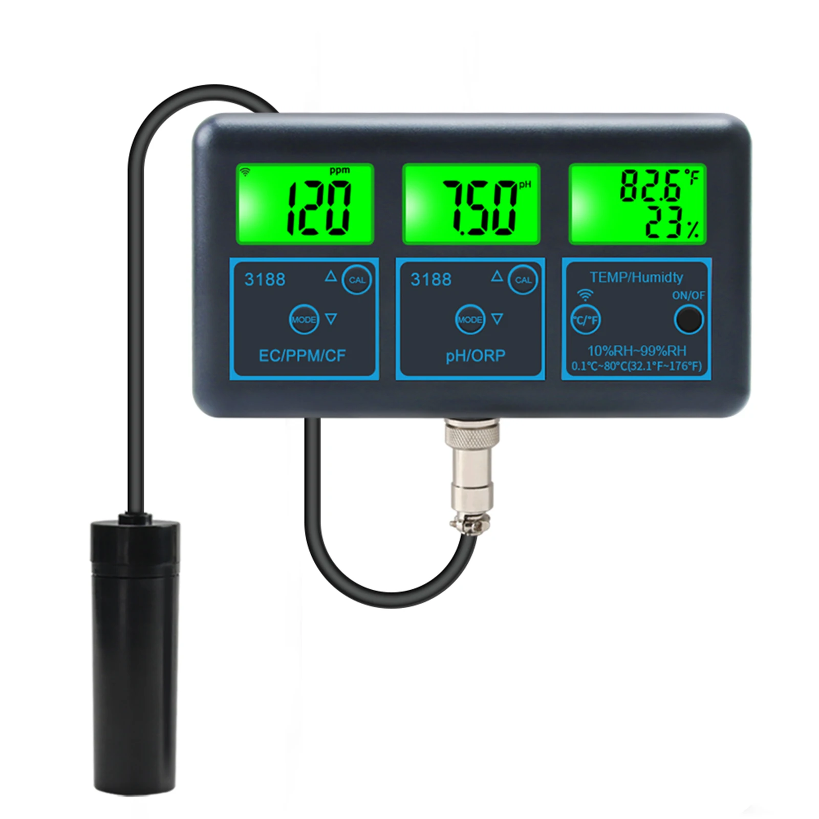 Outdoor Living Plug Water Quality Tester 7in1 ABS Analyzer Digital Highly Accurate Multi-Parameter Water PH EC
Outdoor Living Plug Water Quality Tester 7in1 ABS Analyzer Digital Highly Accurate Multi-Parameter Water PH EC