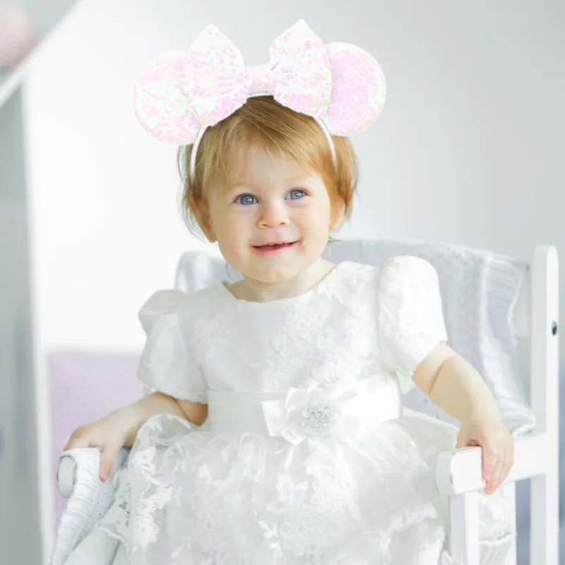 New White Glitter Sequins Mouse Ears Hairband Girls Bow Hair Accessories Children Party Festival Headband Girls Hairband
New White Glitter Sequins Mouse Ears Hairband Girls Bow Hair Accessories Children Party Festival Headband Girls Hairband