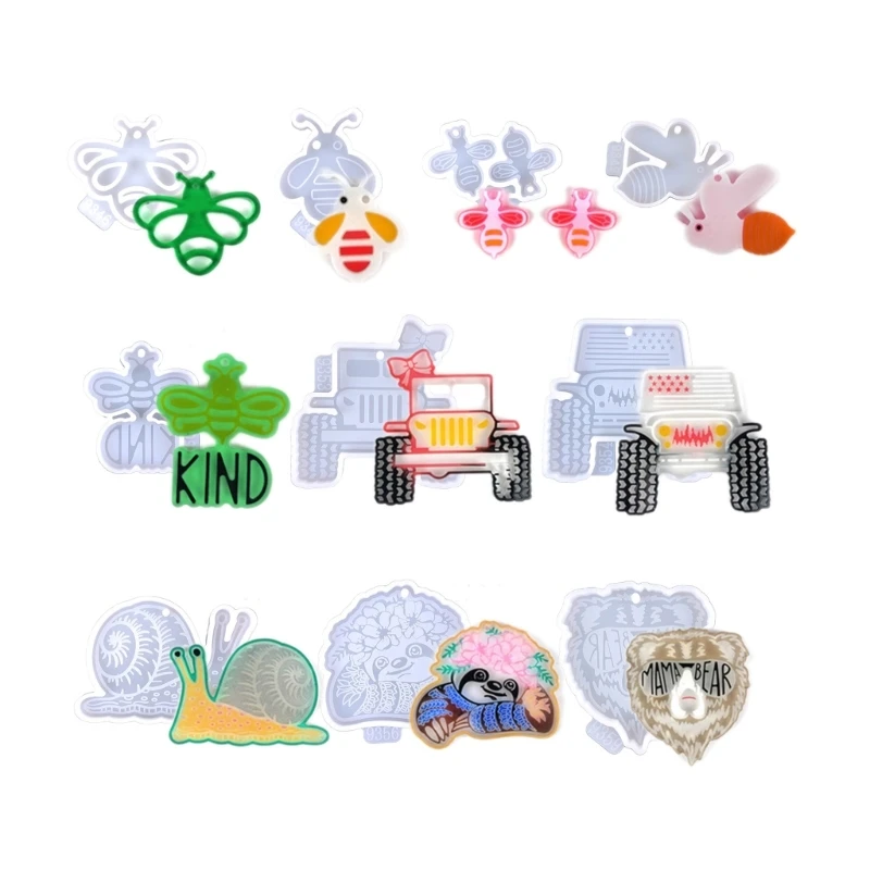 Брелок в форме грузовика в форме пчелы, силиконовая форма с отверстием для брелока, кулон, форма для сережек ручной работы, на 
Брелок в форме грузовика в форме пчелы, силиконовая форма с отверстием для брелока, кулон, форма для сережек ручной работы, на