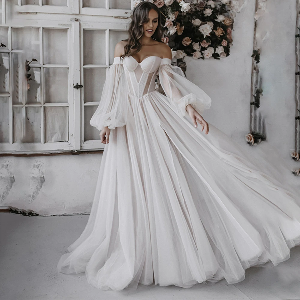 Bohemian A Line Princess Wedding Dress 2022 3/4 Puff Sleeve Sweetheart Off Shoulder For Women Robe De Soirée De Mariage Custom
Bohemian A Line Princess Wedding Dress 2022 3/4 Puff Sleeve Sweetheart Off Shoulder For Women Robe De Soirée De Mariage Custom