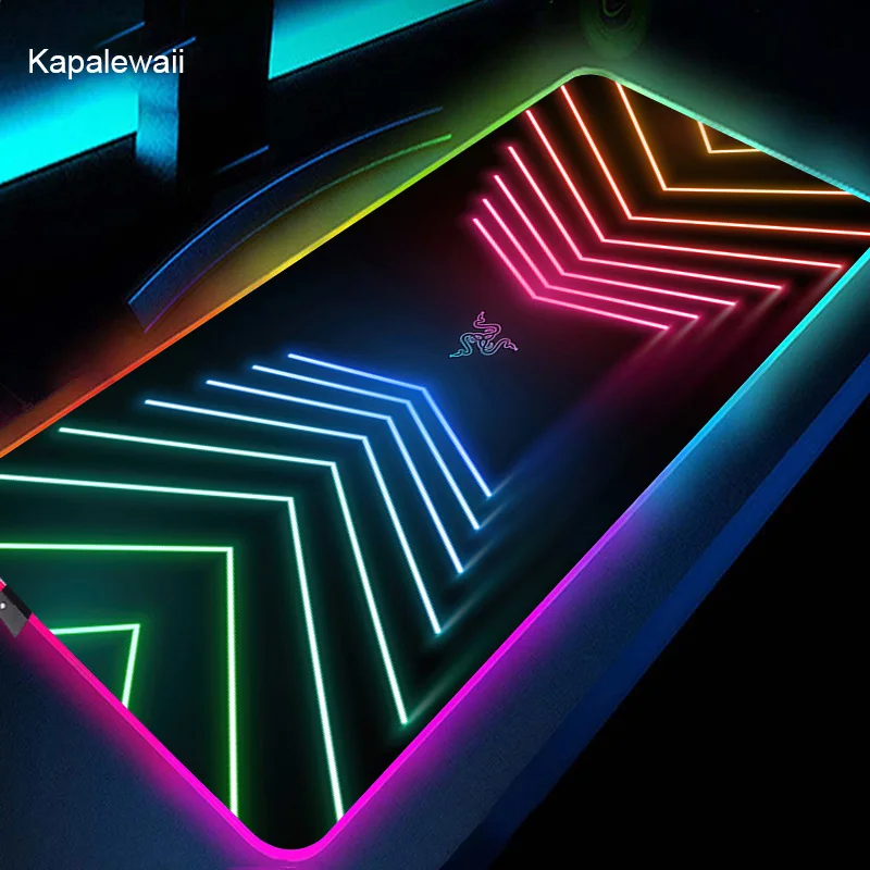 Большой светодиодный коврик для мыши ROG Razer 900x400 XXL геймерский игровой аксессуары