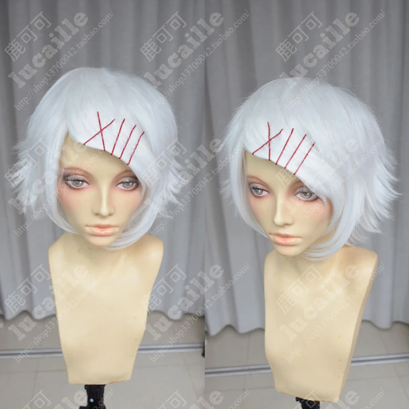 Anime Tokyo Ghoul Juzo Suzuya Juuzou Pure White Heat Resistant Cosplay Costume Wig + 5 Red Hairpins+wig cap
Anime Tokyo Ghoul Juzo Suzuya Juuzou Pure White Heat Resistant Cosplay Costume Wig + 5 Red Hairpins+wig cap