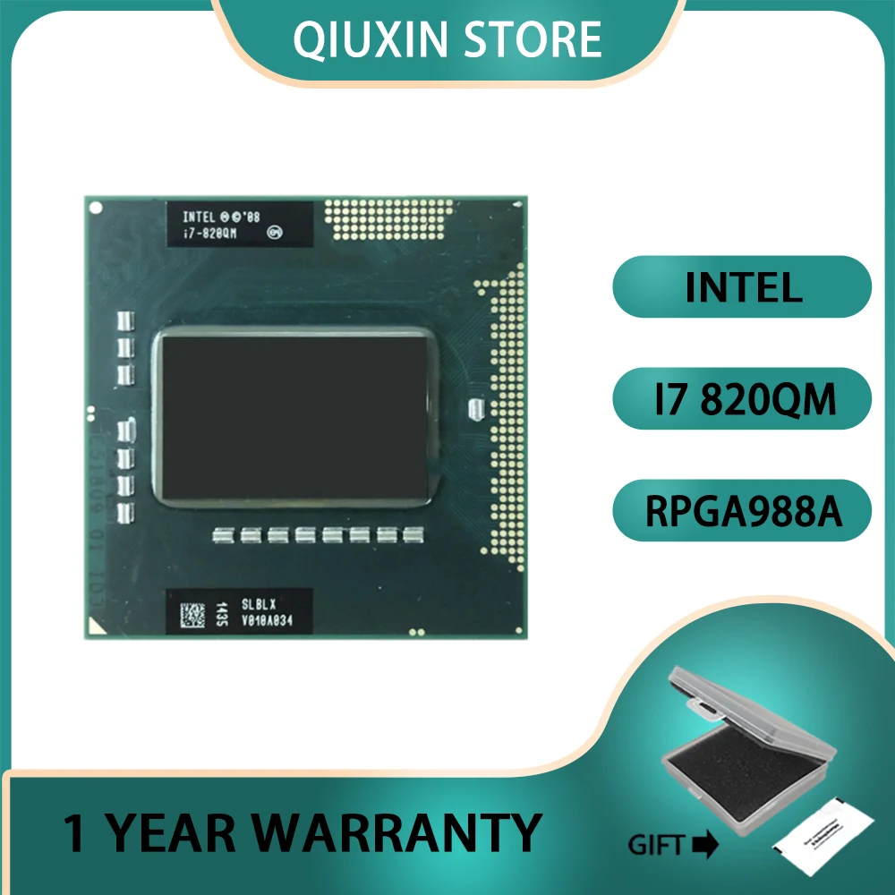 lntel Core i7 820QM 1.73GHz i7-840QM Quad-Core i7 820Q PGA988 SLBLX Mobile CPU Laptop processor rPGA988A
lntel Core i7 820QM 1.73GHz i7-840QM Quad-Core i7 820Q PGA988 SLBLX Mobile CPU Laptop processor rPGA988A