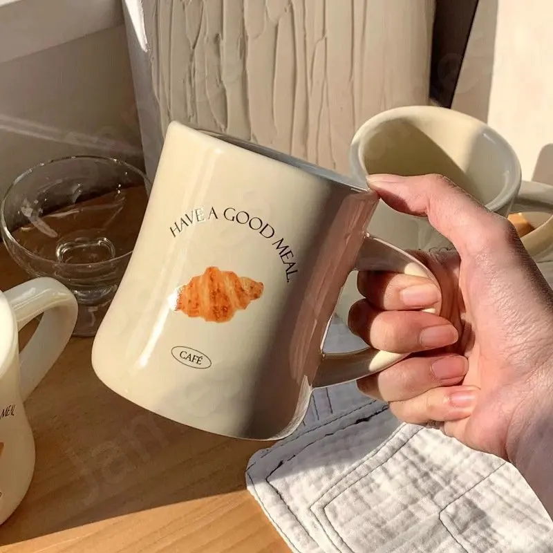 Simple Letter Bread Mug Korean Cream Ceramic Cup Small Pretty Waist Ceramic Couple Milk Cups Personalized Mugs Coffee Cola Cups
Simple Letter Bread Mug Korean Cream Ceramic Cup Small Pretty Waist Ceramic Couple Milk Cups Personalized Mugs Coffee Cola Cups