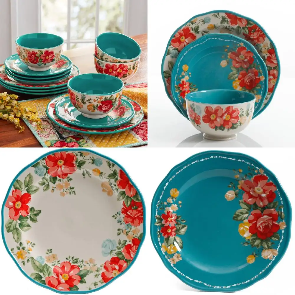 Deluxe 12-Piece Teal Floral Dinnerware Set - Ideal for Special Gatherings and Celebrations
Deluxe 12-Piece Teal Floral Dinnerware Set - Ideal for Special Gatherings and Celebrations