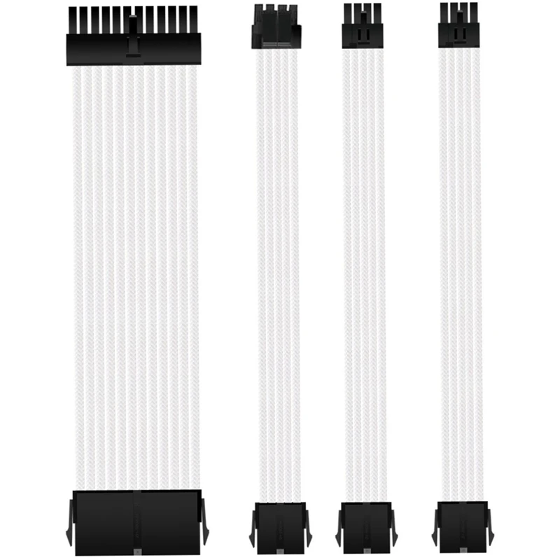 

1 комплект, 30 см ATX базовый Удлинительный кабель для ПК, графического процессора, проводные компьютерные разъемы, 24 контакта, 8 контактов, 4 + 4 ...