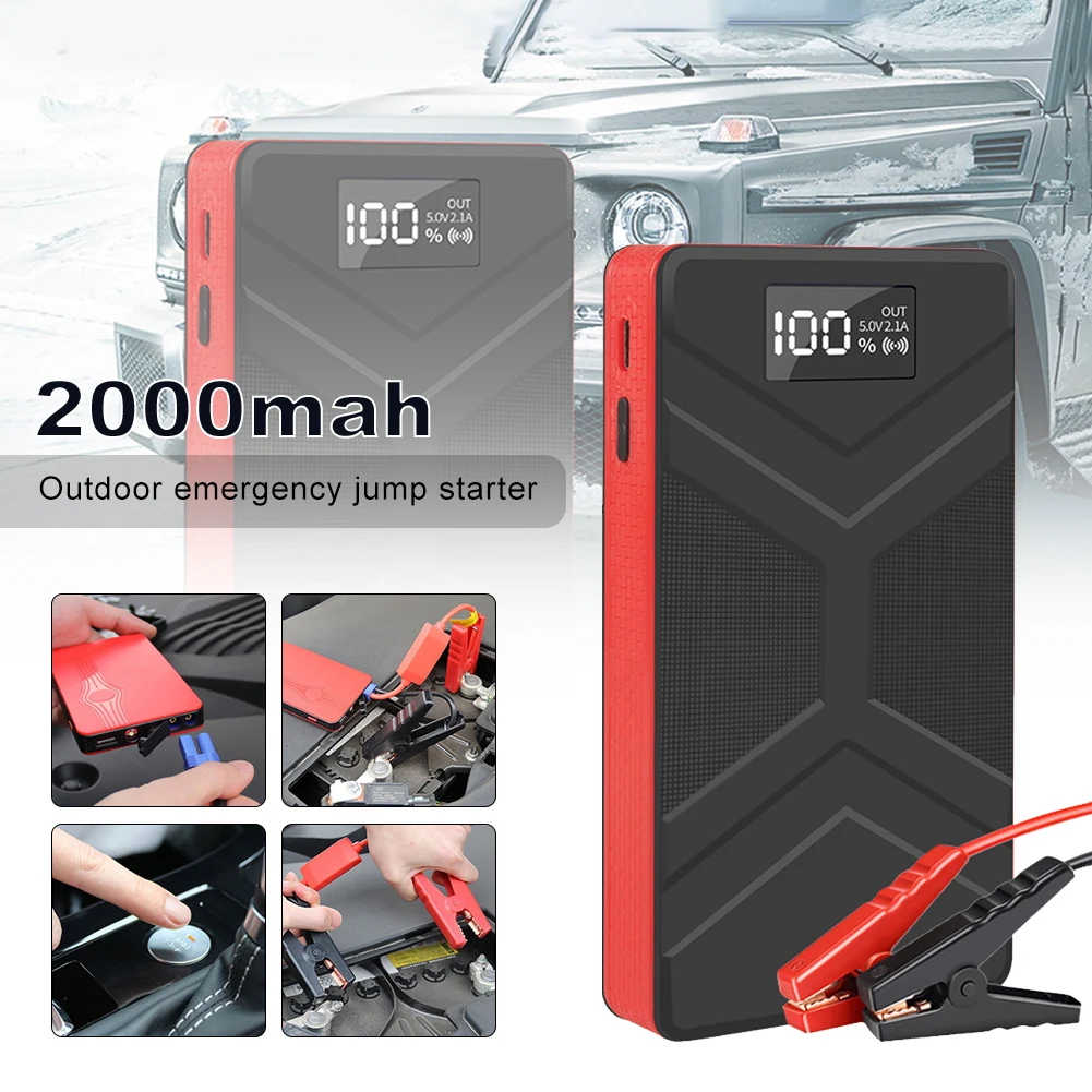 Car Battery Starter Portable Power Bank 12V Jump Starter Battery Booster Emergency Device with LED Light for Gasoline Diesel
Car Battery Starter Portable Power Bank 12V Jump Starter Battery Booster Emergency Device with LED Light for Gasoline Diesel