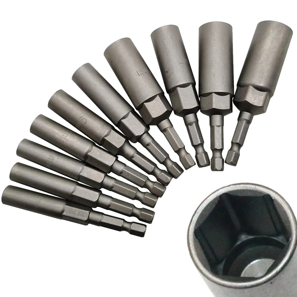 10Pcs/Set HRC60 Wrench Socket Bit Impact Nut Driver Impact 1/4" Hex Shank 5.5/6/7/8/9/10/11/12/13/14MM For Pneumatic Screwdriver
10Pcs/Set HRC60 Wrench Socket Bit Impact Nut Driver Impact 1/4" Hex Shank 5.5/6/7/8/9/10/11/12/13/14MM For Pneumatic Screwdriver