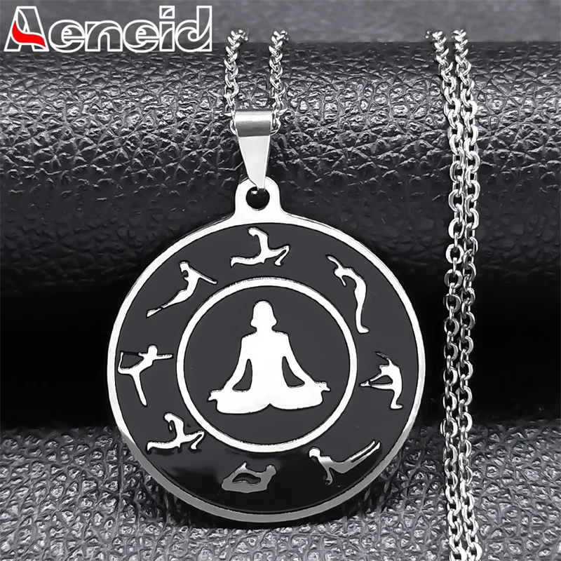 Yoga Meditation Spiritual Round Amulet Necklace Women Men Stainless Steel Silver Color Buddha Pendant Necklaces Jewelry N7527S04
Yoga Meditation Spiritual Round Amulet Necklace Women Men Stainless Steel Silver Color Buddha Pendant Necklaces Jewelry N7527S04