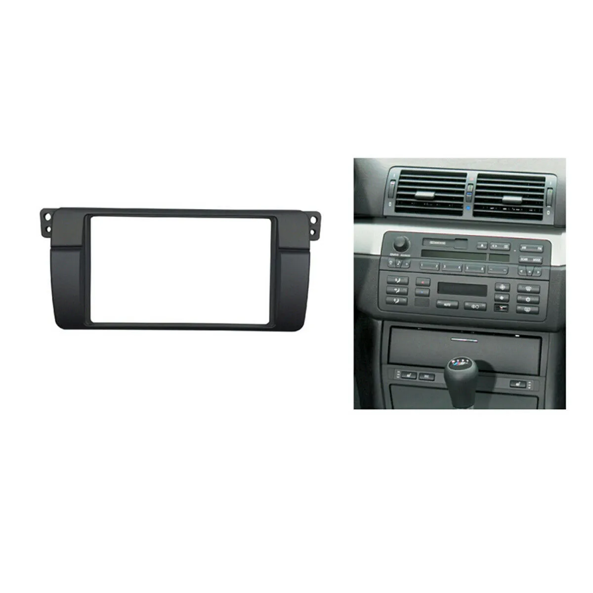 Double 2 Din Radio Frame For BMW 3 Series E46 1998-2006 Head Unit Fascia GPS Navigation Stereo Panel Dash Mount Kit
Double 2 Din Radio Frame For BMW 3 Series E46 1998-2006 Head Unit Fascia GPS Navigation Stereo Panel Dash Mount Kit