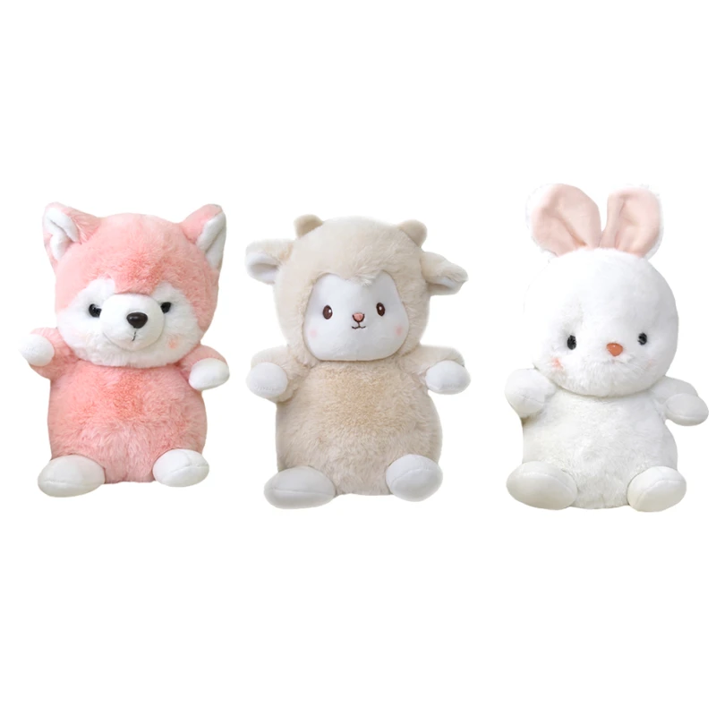 

23cm Cute Furry Sheep Rabbit Foxes Plush Toy Stuffed Animals Soft Lamb Bunny Plushies Lovely Doll Birthday Gifts Child Girl