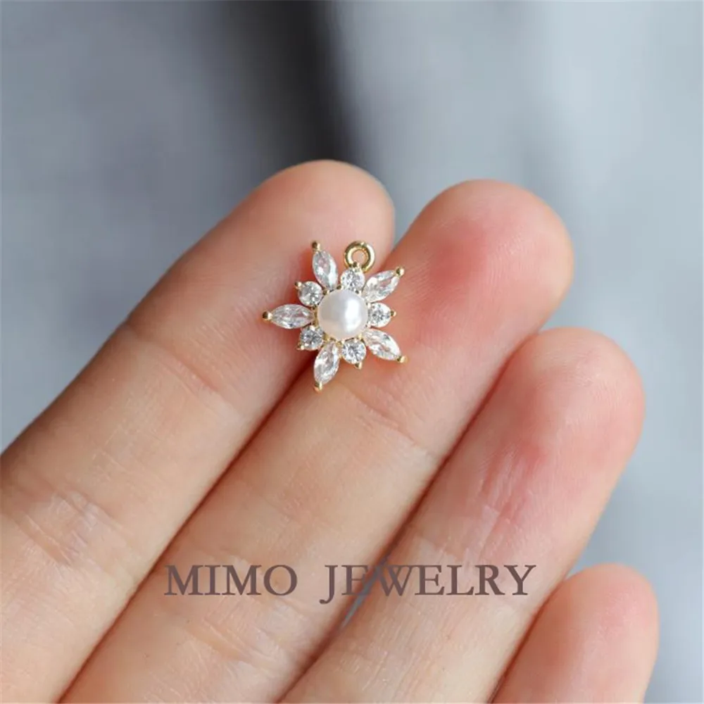 Gold Plated zircon micro inlaid imitation pearl five pointed star pendant Japanese and Korean style sweet DIY accessories
Gold Plated zircon micro inlaid imitation pearl five pointed star pendant Japanese and Korean style sweet DIY accessories