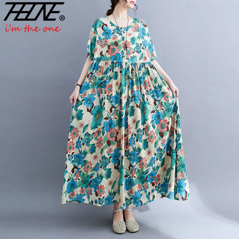 Ropa De Mujer Summer Robe Dress Women Vintage Floral Casual Loose Korea Fashion Ladies Long Oversized Dresses Vestido Feminino
Ropa De Mujer Summer Robe Dress Women Vintage Floral Casual Loose Korea Fashion Ladies Long Oversized Dresses Vestido Feminino