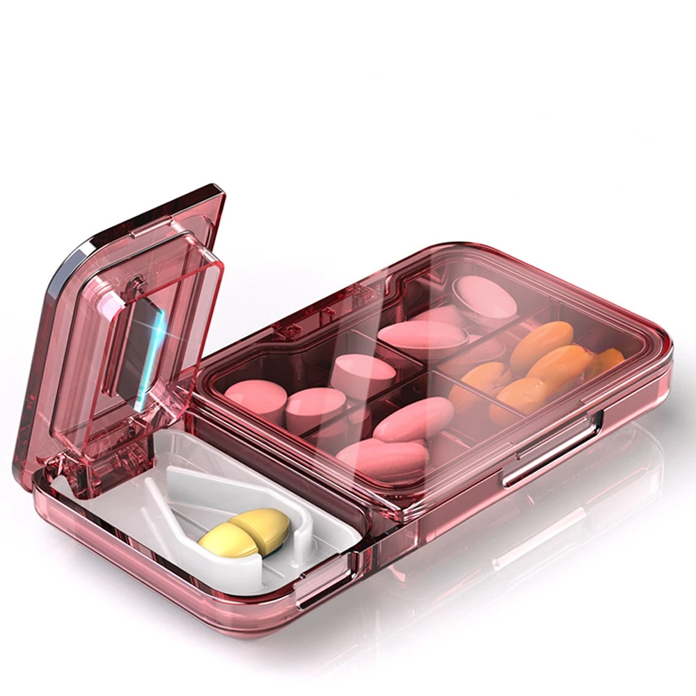 

1Pcs Tablet Cutter Splitter Medicine Pill Holder Pill Cutter Case Pills Box Tablet Holder Storage Case Medicine Drug Container
