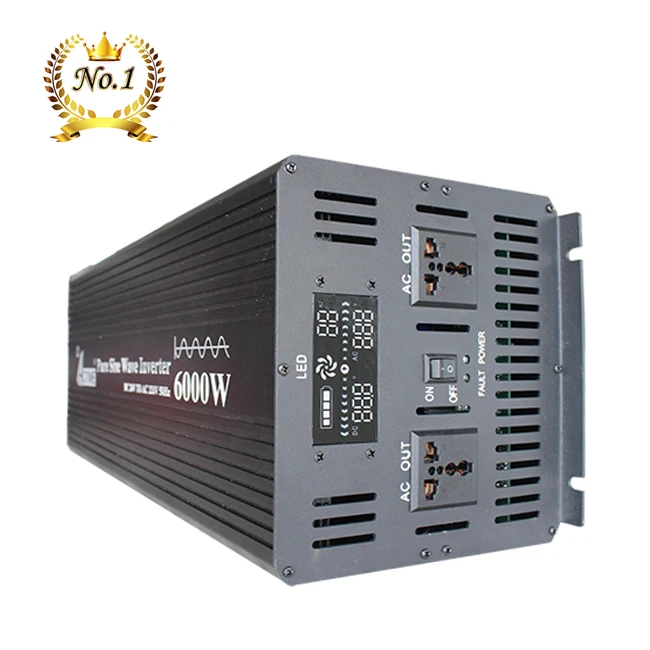 Pure Sine DC to AC Real Power 6000W Power 12V 220V Inverter
Pure Sine DC to AC Real Power 6000W Power 12V 220V Inverter
