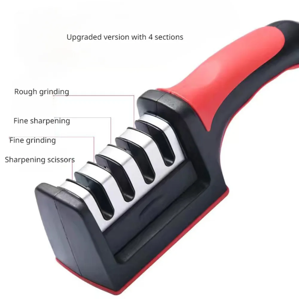 Four-section Quick Sharpeners Handheld Multifunctional Knife Sharpener with Non-slip Base for Home Use Kitchen Knife Accessories 
Four-section Quick Sharpeners Handheld Multifunctional Knife Sharpener with Non-slip Base for Home Use Kitchen Knife Accessories
