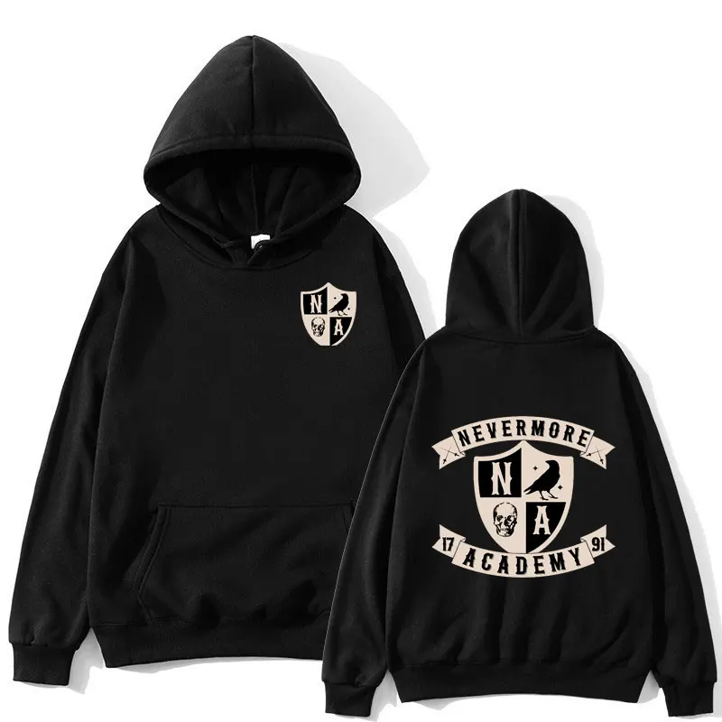 Wednesday Addams Graphic Hoodie Nevermore Academy Print Hoodies Harajuku Pullover Streetwear Men Women Fleece Loose Sweatshirt
Wednesday Addams Graphic Hoodie Nevermore Academy Print Hoodies Harajuku Pullover Streetwear Men Women Fleece Loose Sweatshirt