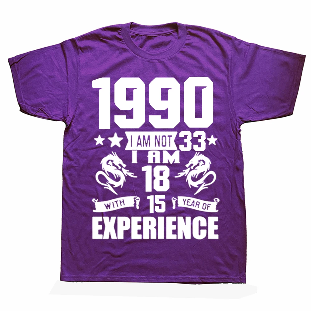 Novelty Awesome 1990 33 Years Old 33th T Shirts Graphic Cotton Streetwear Short Sleeve Birthday Gifts Summer Style T-shirt Men
Novelty Awesome 1990 33 Years Old 33th T Shirts Graphic Cotton Streetwear Short Sleeve Birthday Gifts Summer Style T-shirt Men