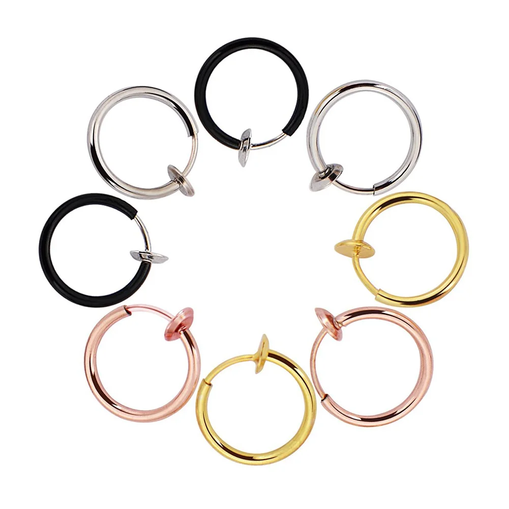 1Pcs Fake Nose Ring Retractable Earrings Hoop Faux Lip Earrings Cartilage Septum Clip on Ear Lobe Helix Anti Conch Non Piercing
1Pcs Fake Nose Ring Retractable Earrings Hoop Faux Lip Earrings Cartilage Septum Clip on Ear Lobe Helix Anti Conch Non Piercing