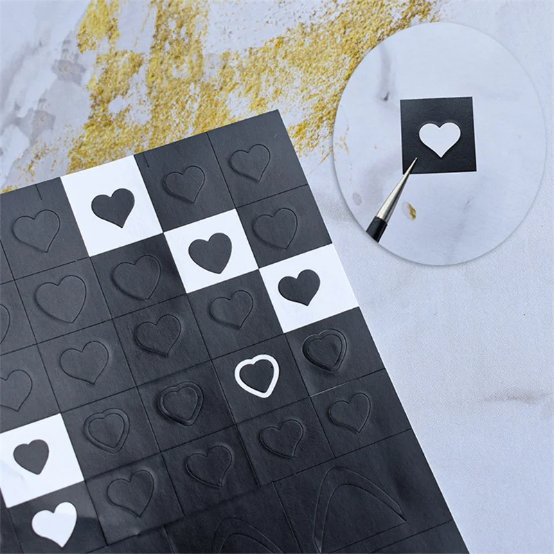 1pcs Airbrush Nail Art Stickers Hollow Love French Template Waterproof Decal Press On Nails Back Glue Slide Nail Transfer Decals
1pcs Airbrush Nail Art Stickers Hollow Love French Template Waterproof Decal Press On Nails Back Glue Slide Nail Transfer Decals
