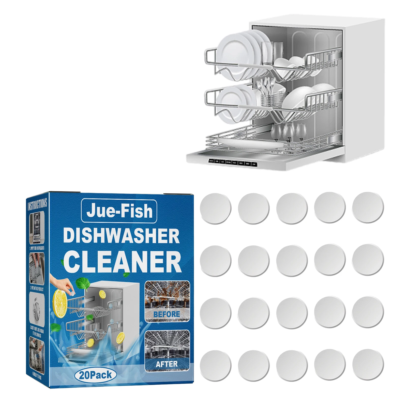 20pcs Dishwasher Cleaner Strong Oil Stain Removal Descaling Detergent Tablets Kitchen Cleaning Tools Dishwasher Cleaning Tools
20pcs Dishwasher Cleaner Strong Oil Stain Removal Descaling Detergent Tablets Kitchen Cleaning Tools Dishwasher Cleaning Tools