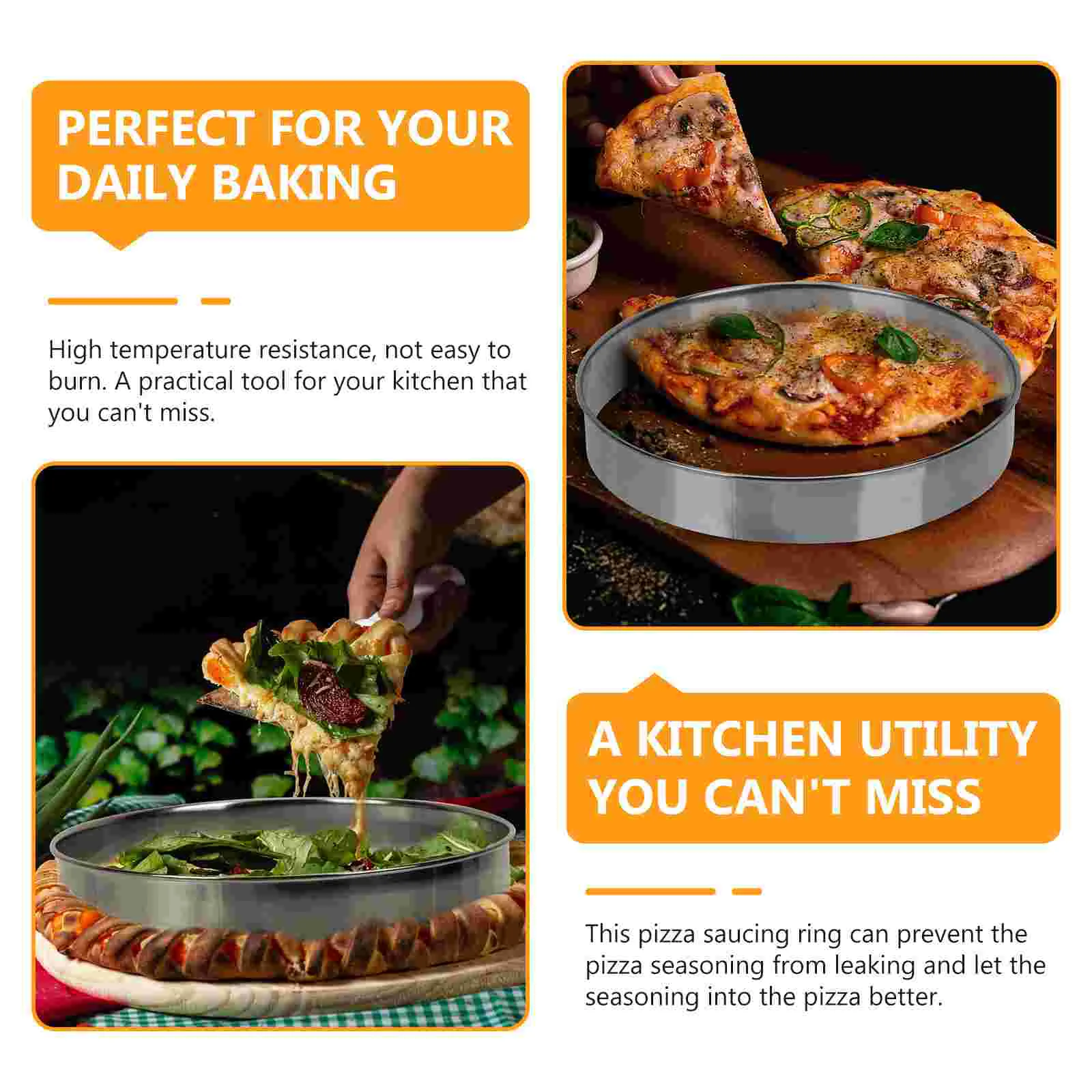 Pizza Serving Ring Heat-resistant Crumpets Home Prep Tool Saucing Stainless Steel
Pizza Serving Ring Heat-resistant Crumpets Home Prep Tool Saucing Stainless Steel