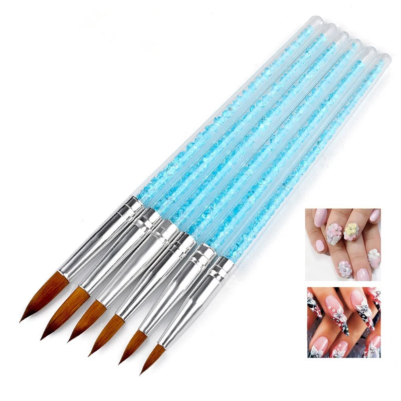 6 Pieces Nail Art Brush Round Head Crystal Pen UV Gel Glitter Drawing Painting Brushes Different Models and Sizes Pen Head
6 Pieces Nail Art Brush Round Head Crystal Pen UV Gel Glitter Drawing Painting Brushes Different Models and Sizes Pen Head