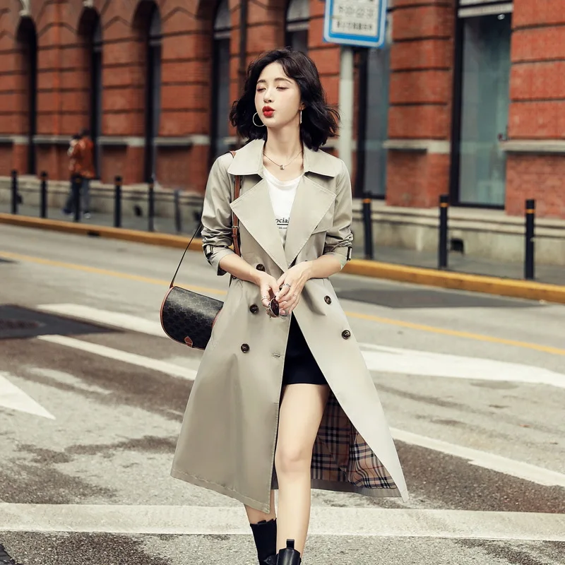 2022 New Women's Gradient Wind Women Jacket Korean Version Of The Fashion Slim Tie Long Temperament Coat 
2022 New Women's Gradient Wind Women Jacket Korean Version Of The Fashion Slim Tie Long Temperament Coat