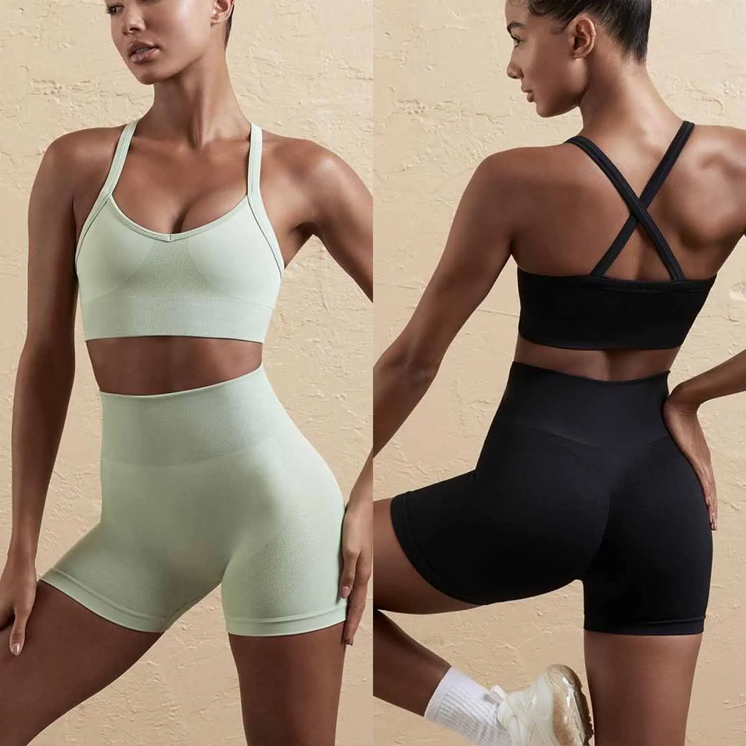 Женский комплект для йоги из 2 предметов, спортивный бюстгальтер, бесшовные шорты, одежда для тренировок и бега, спортивный костюм, одежда для спортзала, женская спортивная одежда, комплекты для спортзала
Женский комплект для йоги из 2 предметов, спортивный бюстгальтер, бесшовные шорты, одежда для тренировок и бега, спортивный костюм, одежда для спортзала, женская спортивная одежда, комплекты для спортзала