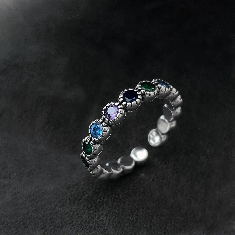 Vintage Silver Color Filled CZ Zircon Engagement Wedding Ring Multicolor Crystal Rings for Women Girls's Charm Jewelry Gifts
Vintage Silver Color Filled CZ Zircon Engagement Wedding Ring Multicolor Crystal Rings for Women Girls's Charm Jewelry Gifts