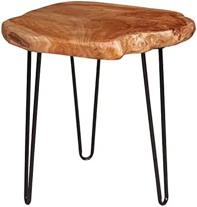 Edge Side Table, Live Edge End Table with 3 Hairpin Legs, Nightstand Plant Stand for Bedroom and Living Room(19" L x 16" Table t
Edge Side Table, Live Edge End Table with 3 Hairpin Legs, Nightstand Plant Stand for Bedroom and Living Room(19" L x 16" Table t