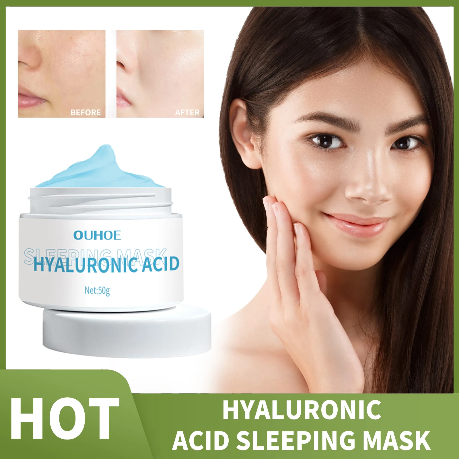 Hyaluronic Acid Sleeping Mask Facial Moisturizing Whitening First Aid Hydrating Mask 50g Night Repair Skin Facial Masks Film
Hyaluronic Acid Sleeping Mask Facial Moisturizing Whitening First Aid Hydrating Mask 50g Night Repair Skin Facial Masks Film