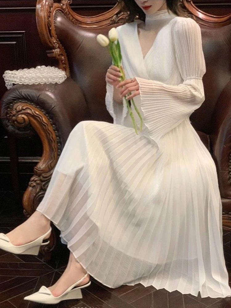 2023 Summer Chiffon Formal Dress Office Lady Casual Beach Even Party Midi Dress Women Elegant One Piece Dress Korean Fashion
2023 Summer Chiffon Formal Dress Office Lady Casual Beach Even Party Midi Dress Women Elegant One Piece Dress Korean Fashion