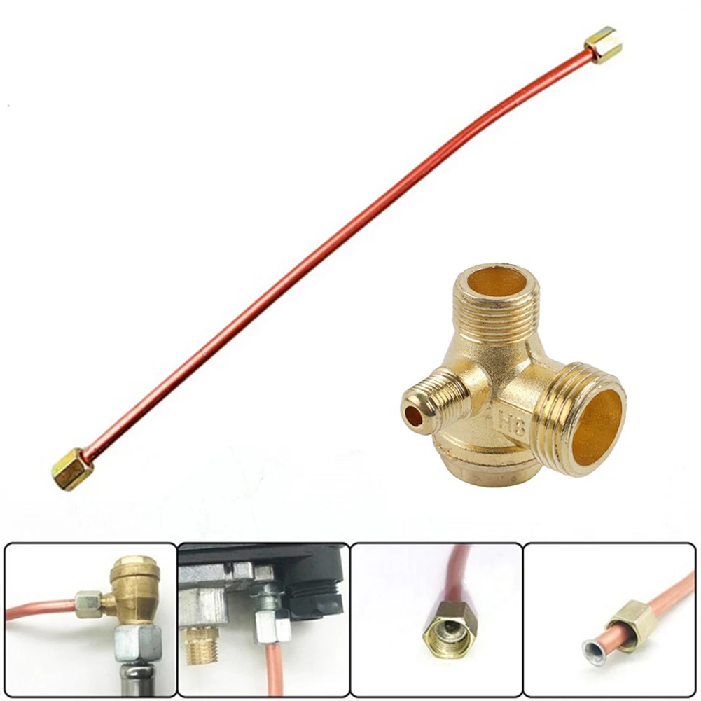 400mm Exhaust Tube With 3-Port Zinc Alloy Check Valve For Air Compressor Parts Air Compressor Exhaust Tube Replacement
400mm Exhaust Tube With 3-Port Zinc Alloy Check Valve For Air Compressor Parts Air Compressor Exhaust Tube Replacement