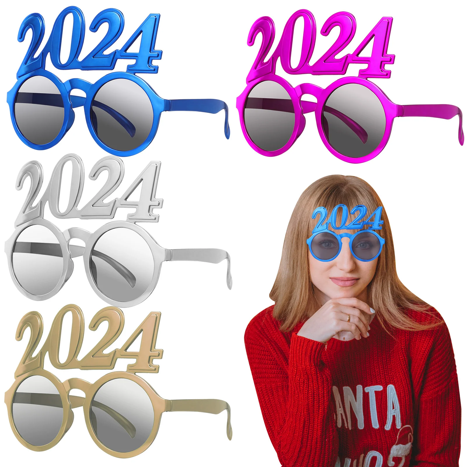 4 pcs 2024 Eyeglasses New Years Party Glasses New Years Eve Party Supplies
4 pcs 2024 Eyeglasses New Years Party Glasses New Years Eve Party Supplies