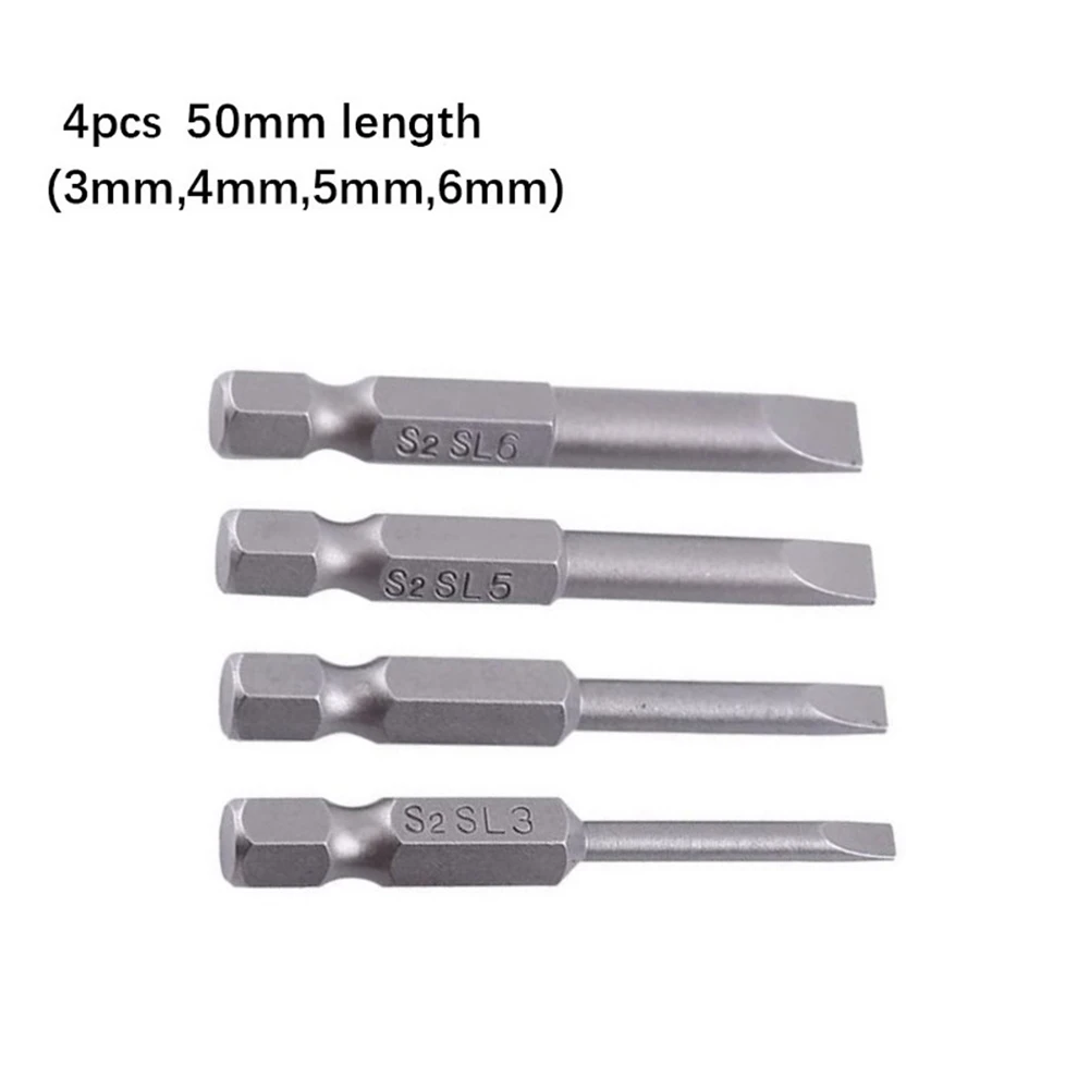 4pcs 4pcs With Magnetic Head Hex Shank 50mm Slotted Screwdriver Bits SL3.0 SL4.0 SL5.0 SL6.0 6.25mm Alloy Steel Hand Tools
4pcs 4pcs With Magnetic Head Hex Shank 50mm Slotted Screwdriver Bits SL3.0 SL4.0 SL5.0 SL6.0 6.25mm Alloy Steel Hand Tools