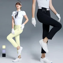 Love Golf Sports Long Sweatpants Female Korean Slim Golf Pants Women Elastic Trousers Ladies Spring Summer Leisure Apparel S-XL