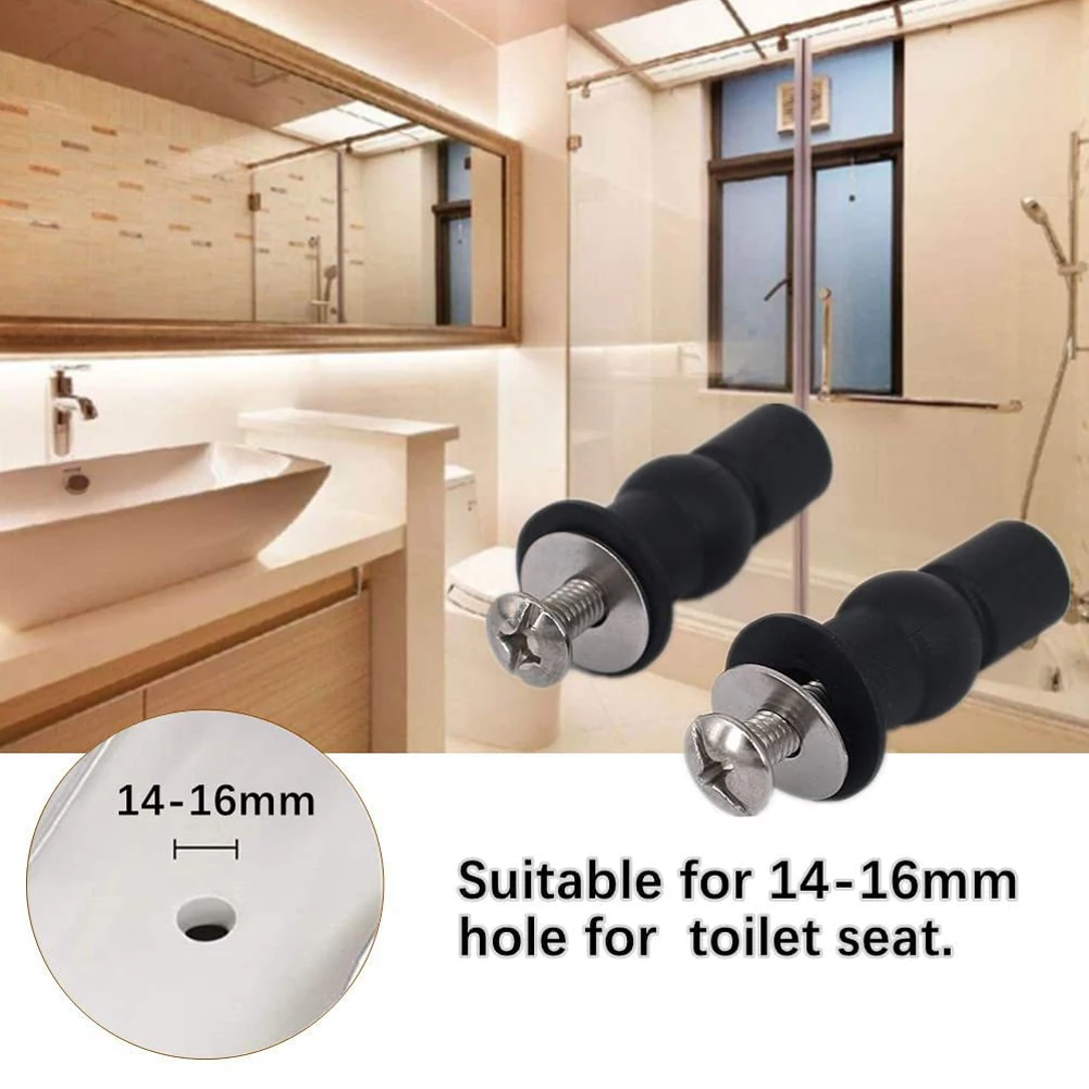 2 Pack Toilet Seat Screws Hinges Expanding Rubber Top Nuts Fixings WC Blind Replacement Hole Toilet Lid Bathroom Accessories
2 Pack Toilet Seat Screws Hinges Expanding Rubber Top Nuts Fixings WC Blind Replacement Hole Toilet Lid Bathroom Accessories