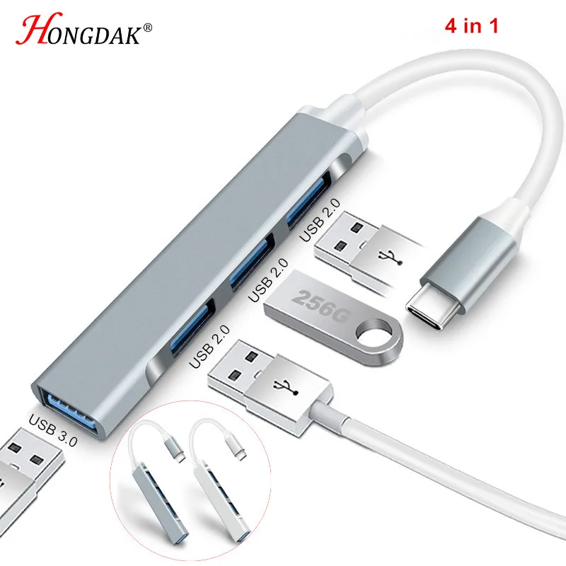 4 in 1 USB C Hub Type-C to USB 3.0 3*USB 2.0 Adapter For Macbook Pro For Ipad Pro 2018 2020 Tablet PC Accessories 6 Styles
4 in 1 USB C Hub Type-C to USB 3.0 3*USB 2.0 Adapter For Macbook Pro For Ipad Pro 2018 2020 Tablet PC Accessories 6 Styles