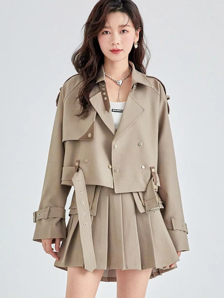 Spring Autumn Women Lapel Jacket Coat 2 Piece Set+High Waist A-LINE Mini Pleated Short Skirt Casual Office Lady Two Piece Suit
Spring Autumn Women Lapel Jacket Coat 2 Piece Set+High Waist A-LINE Mini Pleated Short Skirt Casual Office Lady Two Piece Suit