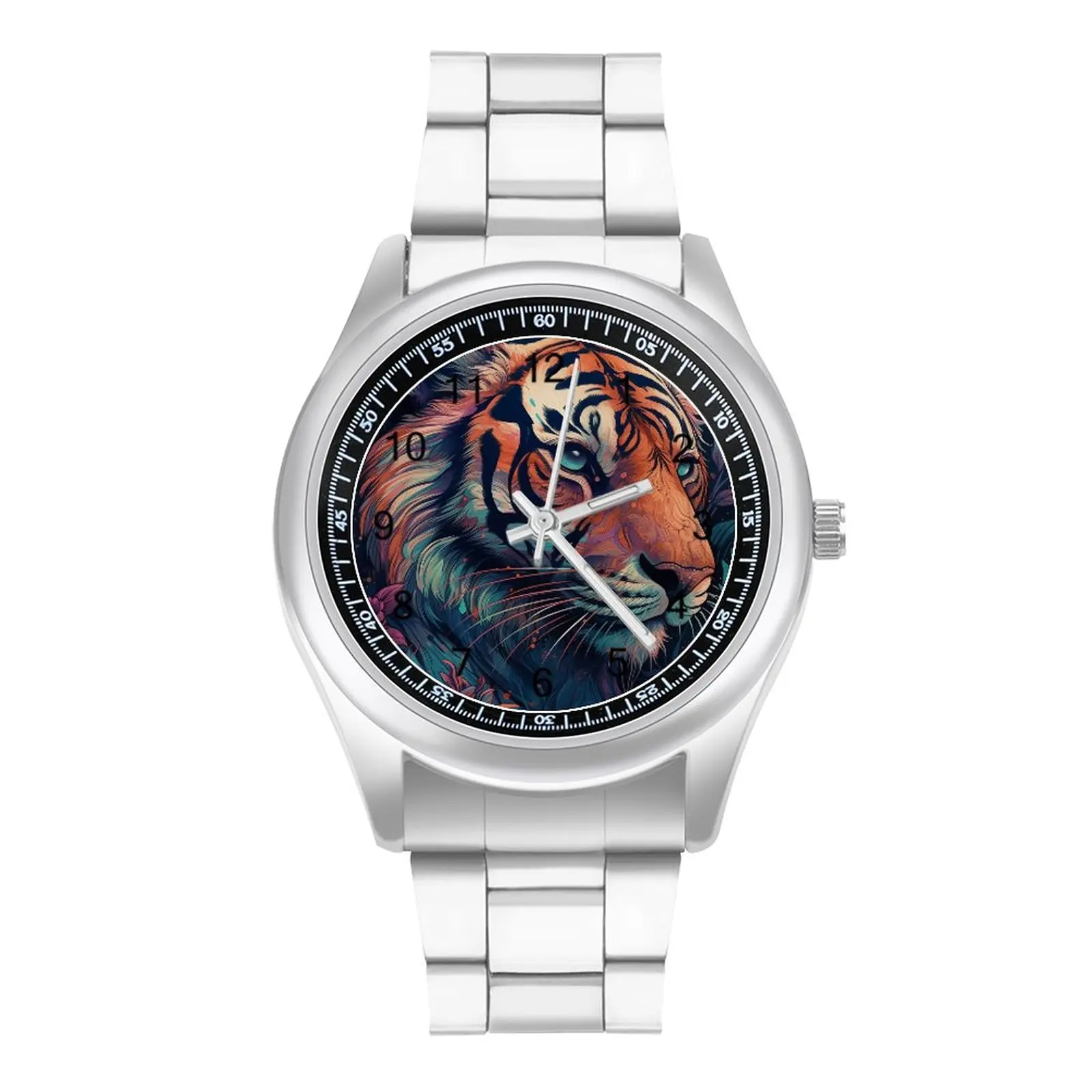 

Tiger Quartz Watch Colorful Painting Neon Hit Sales Beautiful Wrist Watch Steel Teens Travel Photo Wristwatch