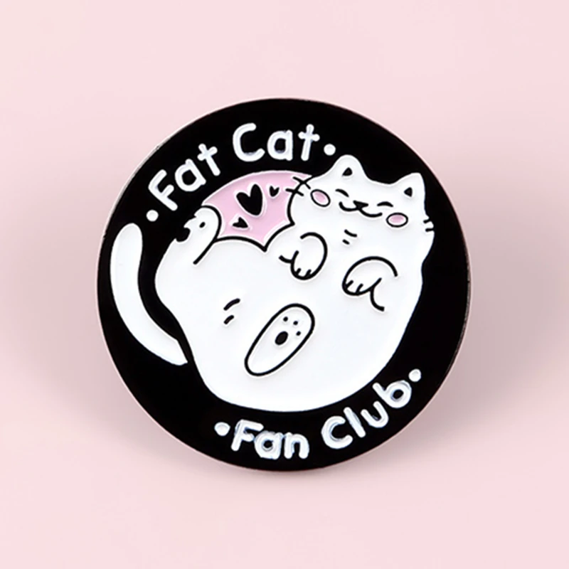 Cute Fat Cat Fan Club Brooch Metal Badge Lapel Pin Jacket Jeans Fashion Jewelry Accessories Gift
Cute Fat Cat Fan Club Brooch Metal Badge Lapel Pin Jacket Jeans Fashion Jewelry Accessories Gift