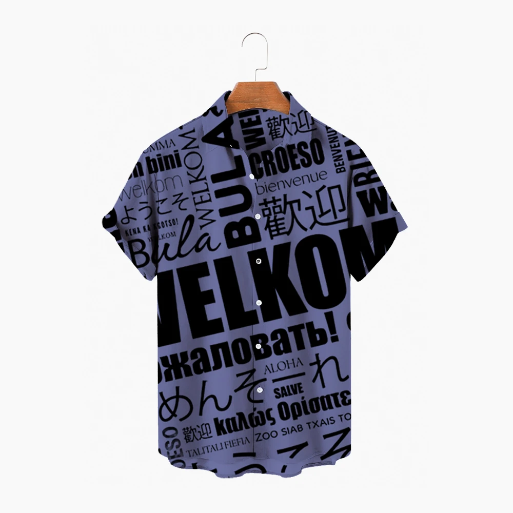 Гавайская рубашка с буквенным принтом для мужчин, модная повседневная Пляжная быстросохнущая майка на пуговицах, с коротким рукавом, разме...
Гавайская рубашка с буквенным принтом для мужчин, модная повседневная Пляжная быстросохнущая майка на пуговицах, с коротким рукавом, разме...