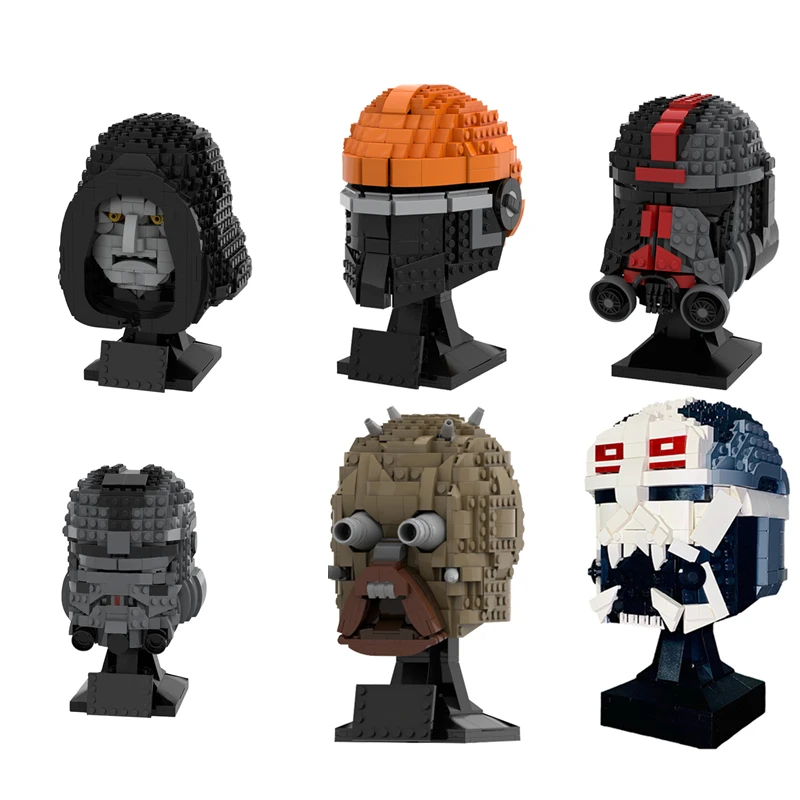 Коллекция шлемов MOC Space Wars, эхо-эвакуаторы, шлем самурая, строительные блоки, конструктор, модель «сделай сам», детская игрушка, подарок на де...
Коллекция шлемов MOC Space Wars, эхо-эвакуаторы, шлем самурая, строительные блоки, конструктор, модель «сделай сам», детская игрушка, подарок на де...